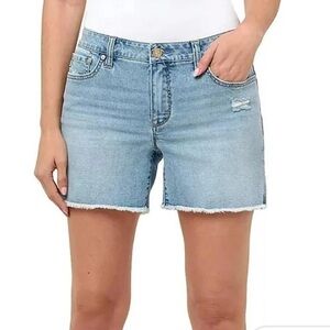 NWOT Seven7 Weekend shorts stretch denim frayed hem 12